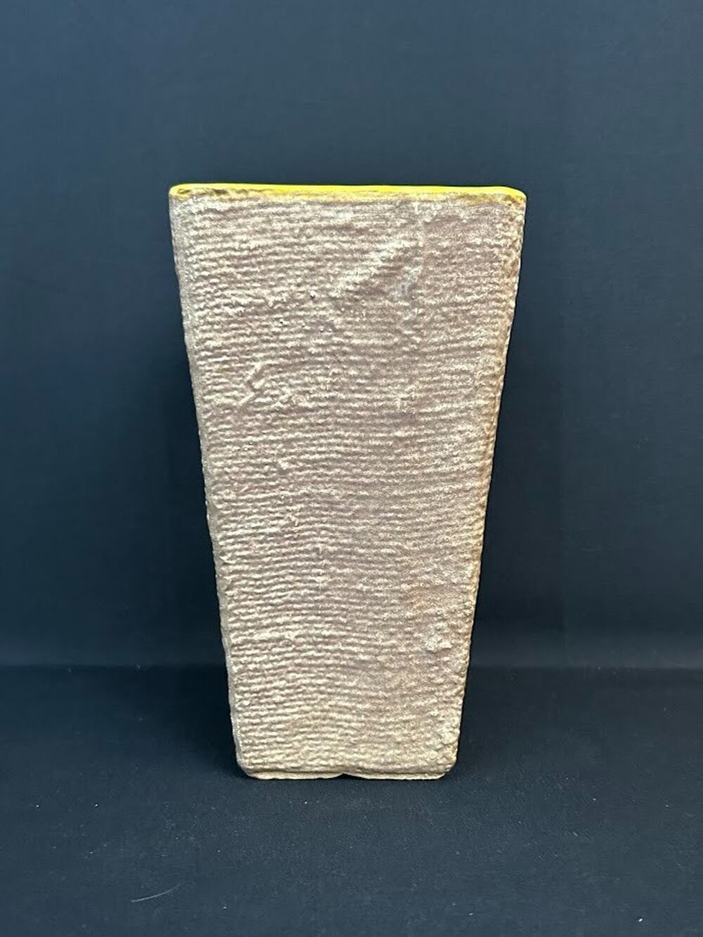 Vintage Mid-Century Shawnee Pottery Burlap Weave Vase #868 8 Inches Tall